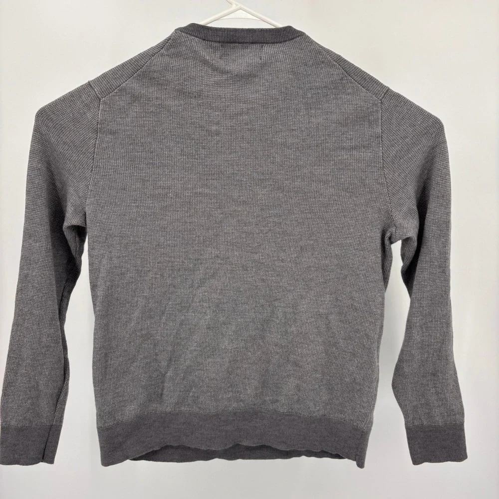Banana Republic Sweater Mens XL Grey Excellent Merino Wool Italian Yarn Baruffa
